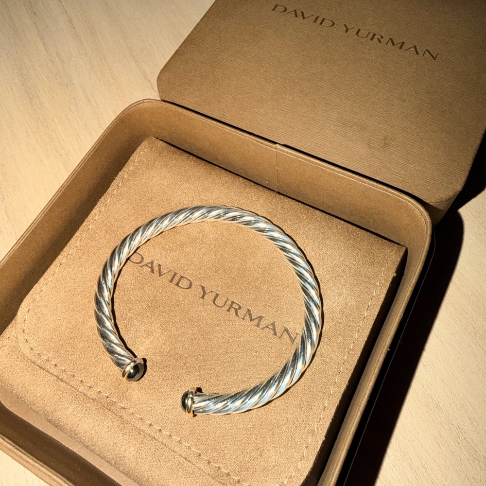 David Yurman Silver and Gold Men's Twisted Bracelet